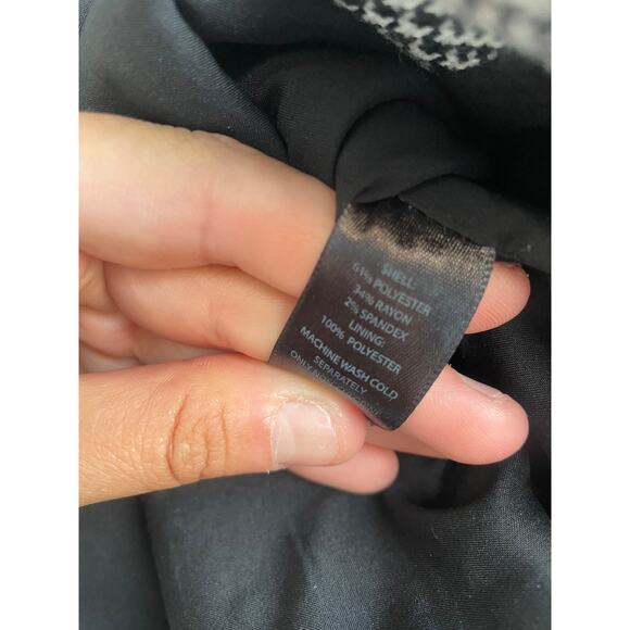 WHITE HOUSE BLACK MARKET whbm houndstooth striped pencil straight skirt - Picture 6 of 7